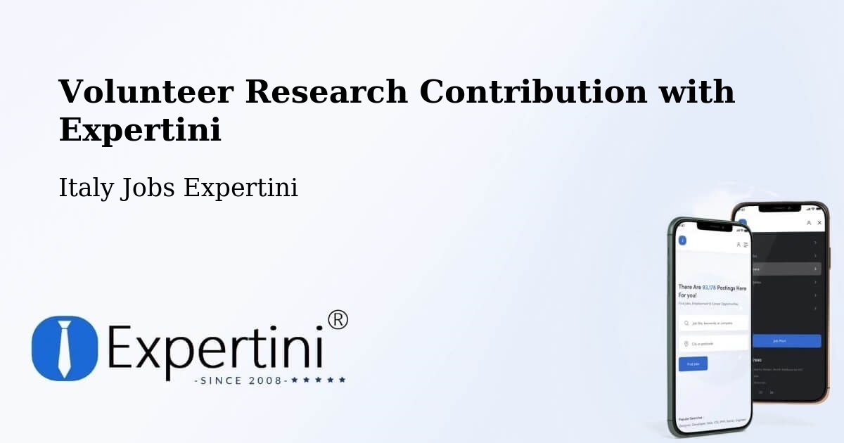 Volunteer Research Contribution Program – Prizzi - Italy Jobs Expertini